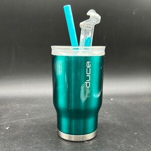 Teal Insulated Tumbler with Straw